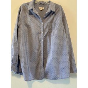 AVA & VIV Blue Collared Button Up